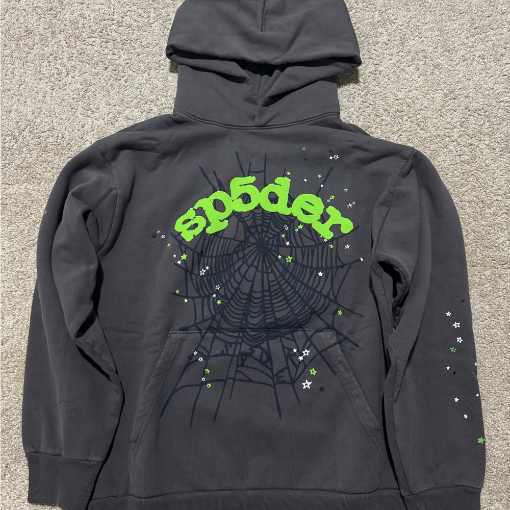 Spider worldwide Slate Grey Wait Web Hoodie